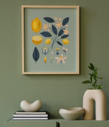 lemon painitng | art sculpture | olio my shop