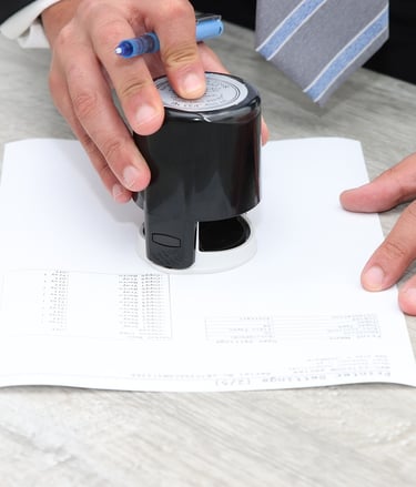 Stamped affidavit