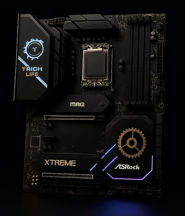 ASRock Z890 Taichi Lite motherboard with black PCB