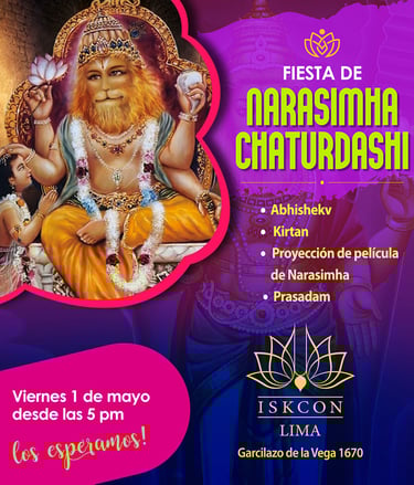 Festival de Nrisimha Deva en Iskcon Lima