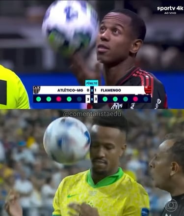Marra de Wallace Yan comparada com a de Militão. Ambos perderam suas cobranças.