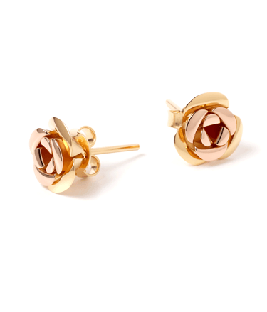 Brincos D'Ouro Ouro amarelo 18k e centro em ouro rosé 18k