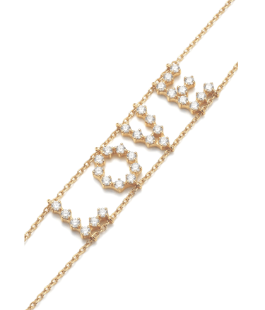 Pulseira L.O.V.E Ouro amarelo 18k com brilhantes