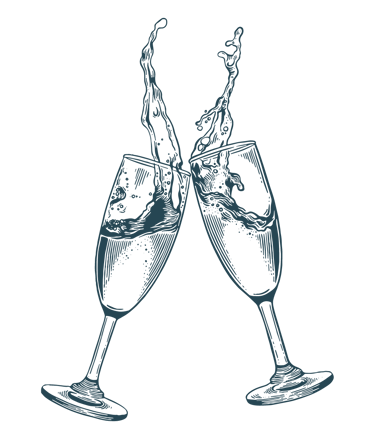 verres de vins qui trinquent