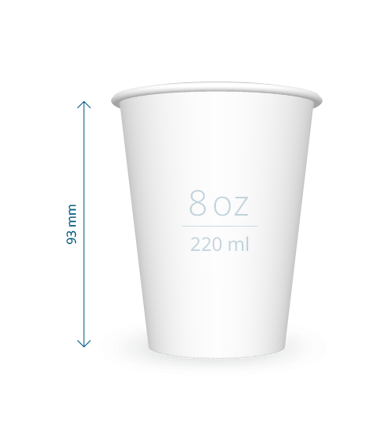 bicchiere in carta da caffè 220 ml