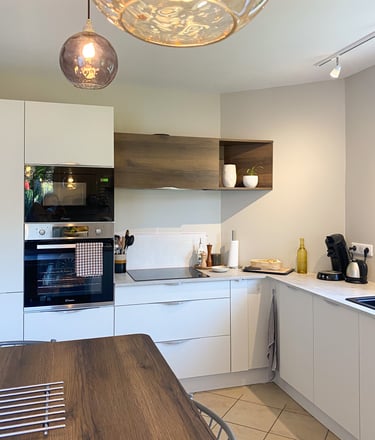 espace cuisson avec four et micro-onde à hauteur