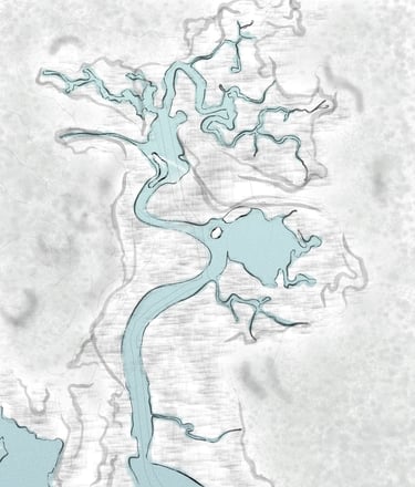 1607 - Boundary between land and water before European colonization.