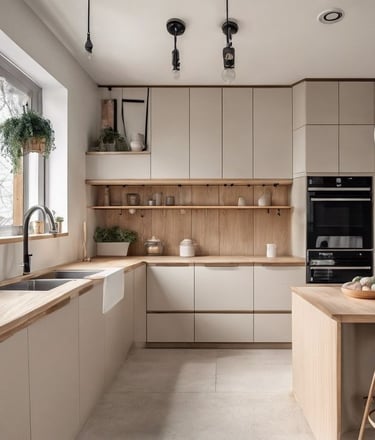 Tezgâh üstü aydınlatmalı mutfak tasarımı uygulaması