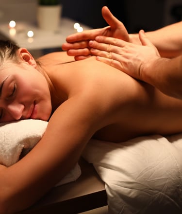 woman receiving full body massage