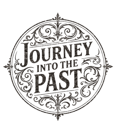 logo in vintage engraved lettering with Victorian flourishes on parchment.