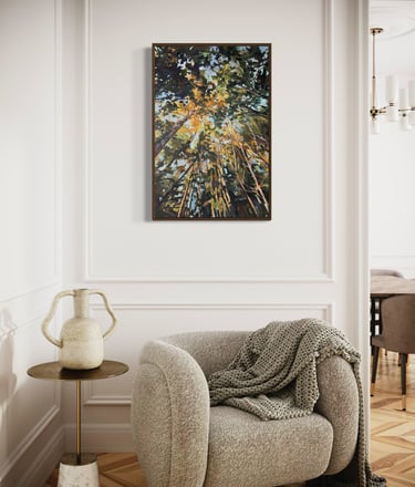 'Skyward' 24x36 inches Forest oil painting by Angela Moiseieva