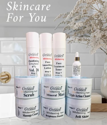 a variety of skin care products on a counter top