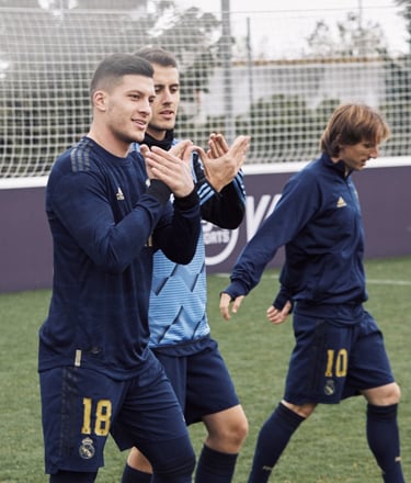 Football Freestylers and Real Madrid Filming a New Commercial