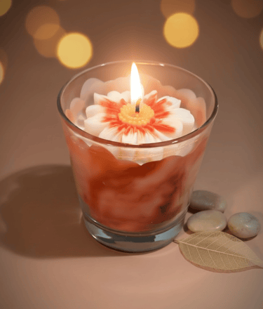 Candela artigianale in cera di soia FlammaLenta