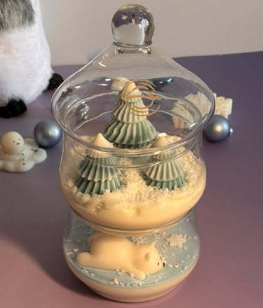 Candela profumata decorativa fatta a mano