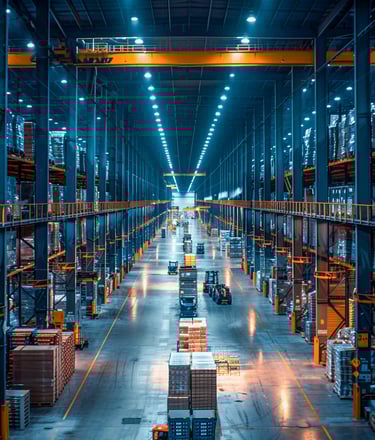 Commercial Electrician fix huge warehouse lights.