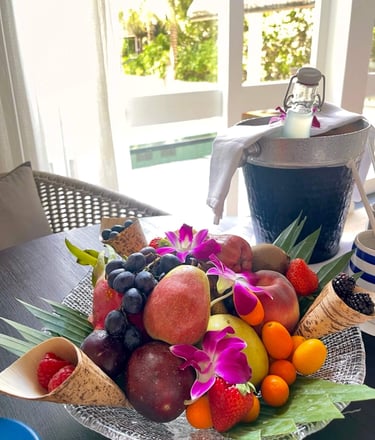 Four Seasons Landaa Giraavaru Maldives welcome fruit