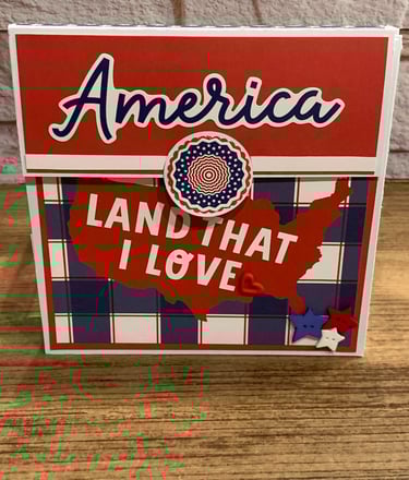 America-Themed 6" × 6" Photo Album
