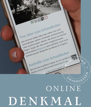 Online Denkmal. Digitale Gedenkseite. Grabredner Frankfurt.