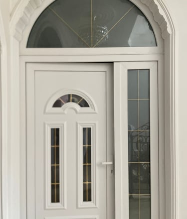 أبواب ألمنيوم زجاجية حديثةupvc عازلة 