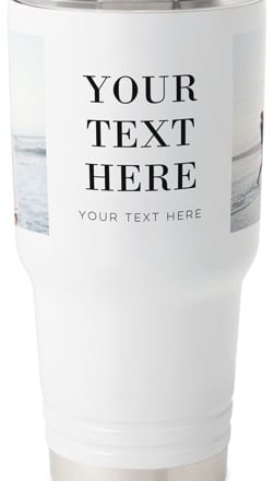 a white mug with a photo of a woman in a white mug