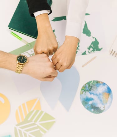 Equipo trabajando en consultoría de sostenibilidad para empresas y gobiernos