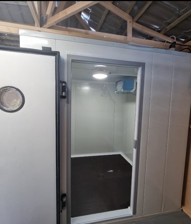 Cold room in Thames river