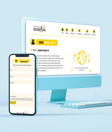 Conception de site web et logo pour entrepreneur en Essonne