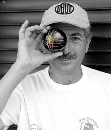 a man with a hat and a hat on
