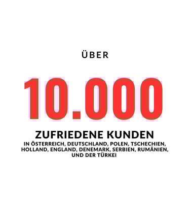 über 10.000 Zufriedene Kunden in Europa