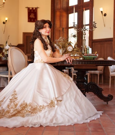 Robe princesse mariée belle et la bete disney idyia creations sur mesure personnalisable cergy