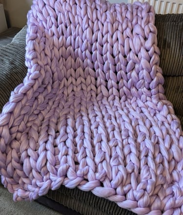 ready made arm knitted blanket