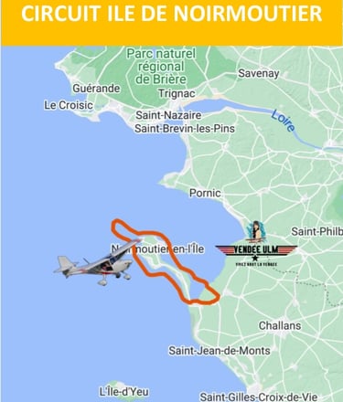 Baptême de l'air et survol de l'île de Noirmoutier