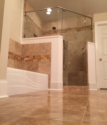 Custom tile shower remodel in Matthews NC
