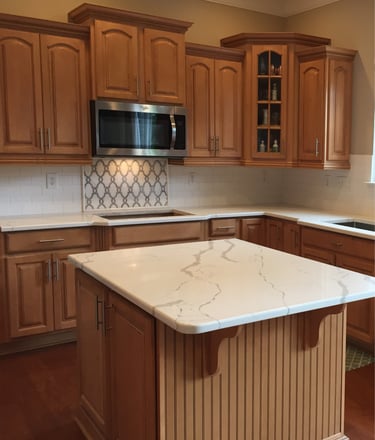 Marble countertop installation in Weddington NC