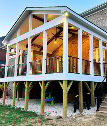 Screened porch construction in Weddington NC