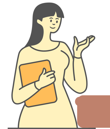Illustration of a women working