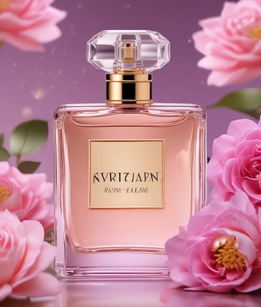 a variety of skin care products with flowers