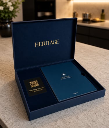 Coffret contenant le rapport Heritage