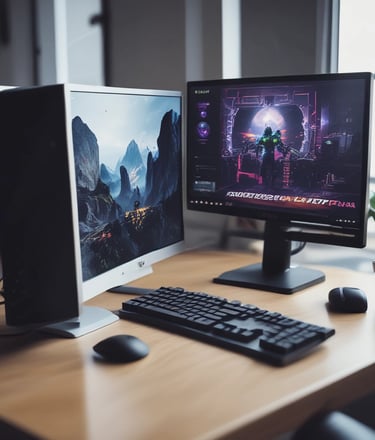 A sleek custom-built desktop computer showcasing modern design.