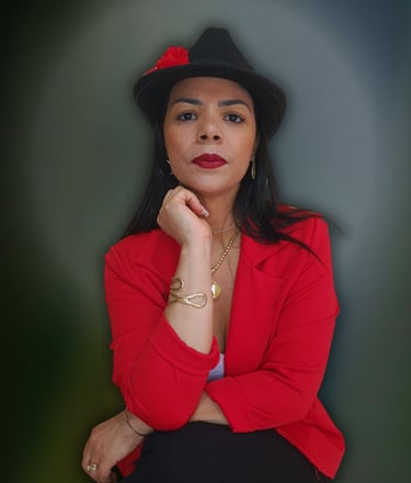 Mulher transmitindo confiança feminina e acolhimento emocional