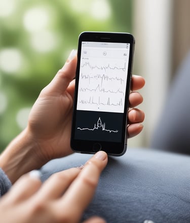 Close-up of a secure online portal displaying personalized biomarker results with graphs and data
