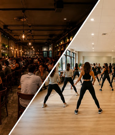 Restaurant and fitness studio in Toronto