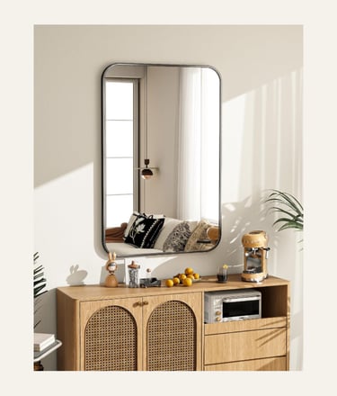 Riskioir 20x28 Inch Mirror Black Rim