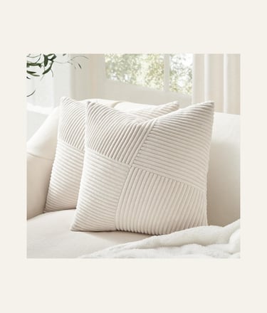Topfinel Cream White Decorative Neutral Throw Pillow Covers