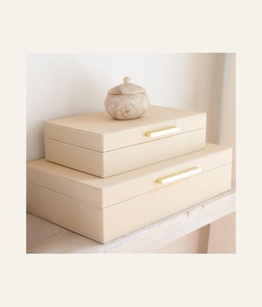 ZICOTO Decorative Storage Boxes with Lids Set of 2 