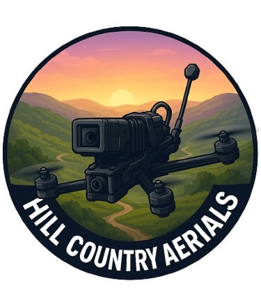 Hill Country Aerials logo – Texas based FPV drone operations