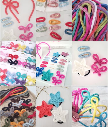 Accesorios para el pelo de bebé hechos a mano