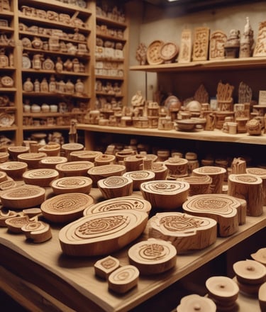 Artisans crafting clay handicrafts in a rural workshop.