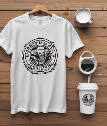 An assortment of personalized coffee cups and tumblers with unique graphics.